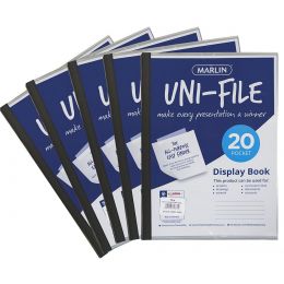 Flip File Display Book - A4 (20 Pocket) - Soft Cover