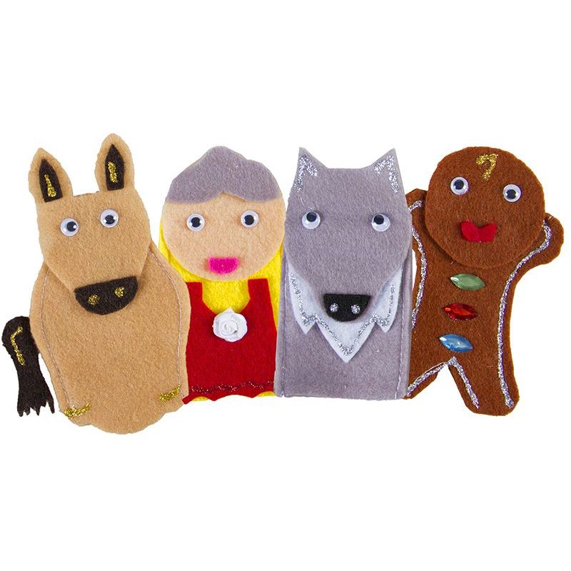 Finger - Printed Story Puppets - Gingerbread Man (7pc)