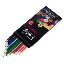 Colour Pencils - 7mm (12pc) 3mm core - Croxley