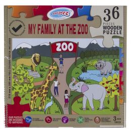 PZ SZ Wood 36pc - Family at the Zoo
