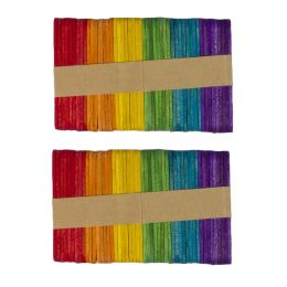 Craft Sticks - 65x10mm Coloured (100pc)