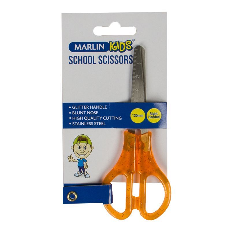 Scissors - 13cm Right Hand Neon Glitter - Marlin Kids