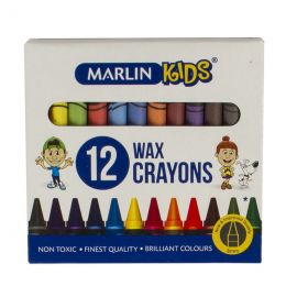 Wax Crayons - 8mm (12pc) - Marlin