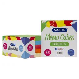 Memo Cubes Refill - Assorted Brights 10x10x5.5cm (500pc)