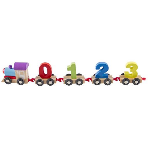 Number Train (0-9) - Wood