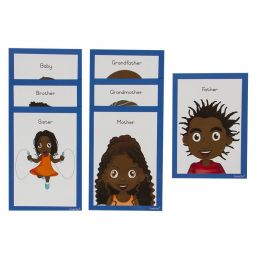 Flash Cards (A6) - Family (7pc) - African With Titles