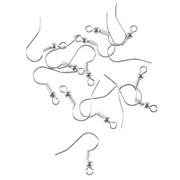 Earring Hooks - Silver (12pc)