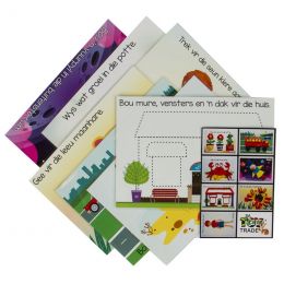 Dough Cards (A5) D/sided - Set D - Fun Pictures - Crab (7pc) A&E