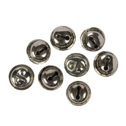 Bells Round - Silver - Small 13mm (8pc)