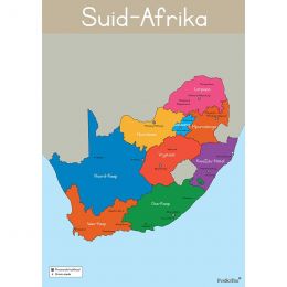 Poster - Kaart - Suid Afrika (A2)