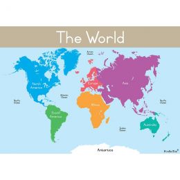 Poster - Map - World (A2)