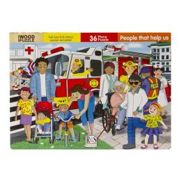 Wood Puzzle - A4 36pc - People That Help Us