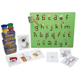 Wall - Alphabet Writing Board & Dough Card set - ABC English