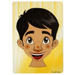 Frame Puzzle A4 - Face Boy (wood) - Western