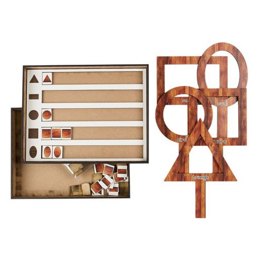 FunSciTek - Shape Hunt Set (Find the shape) Wood AFR/ENG