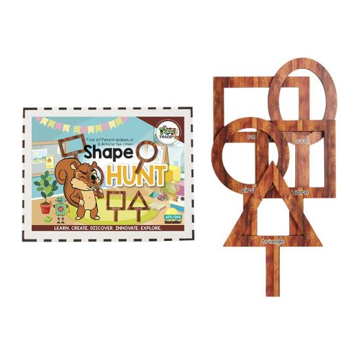 FunSciTek - Shape Hunt Set (Find the shape) Wood AFR/ENG