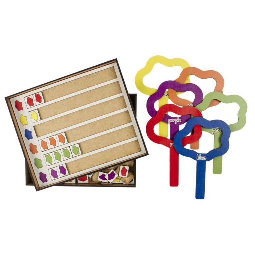 FunSciTek - Colour Hunt Set (Find the colours) Wood ENG/AFR