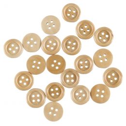 Buttons Wood -  Round - 15mm (20pc)
