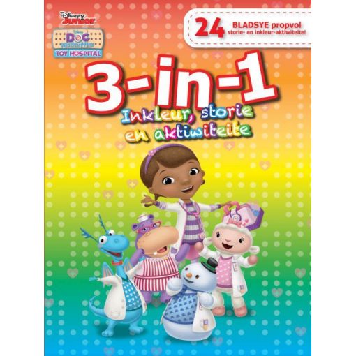 A4 Disney Colouring (24pg) Inkleur, Storie en Aktiwiteite (3in1) - Assorted