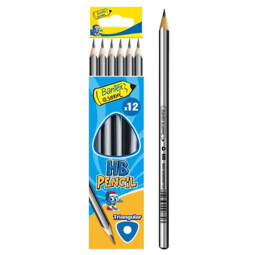 Pencils - Triangular - HB (12pc) - Bantex