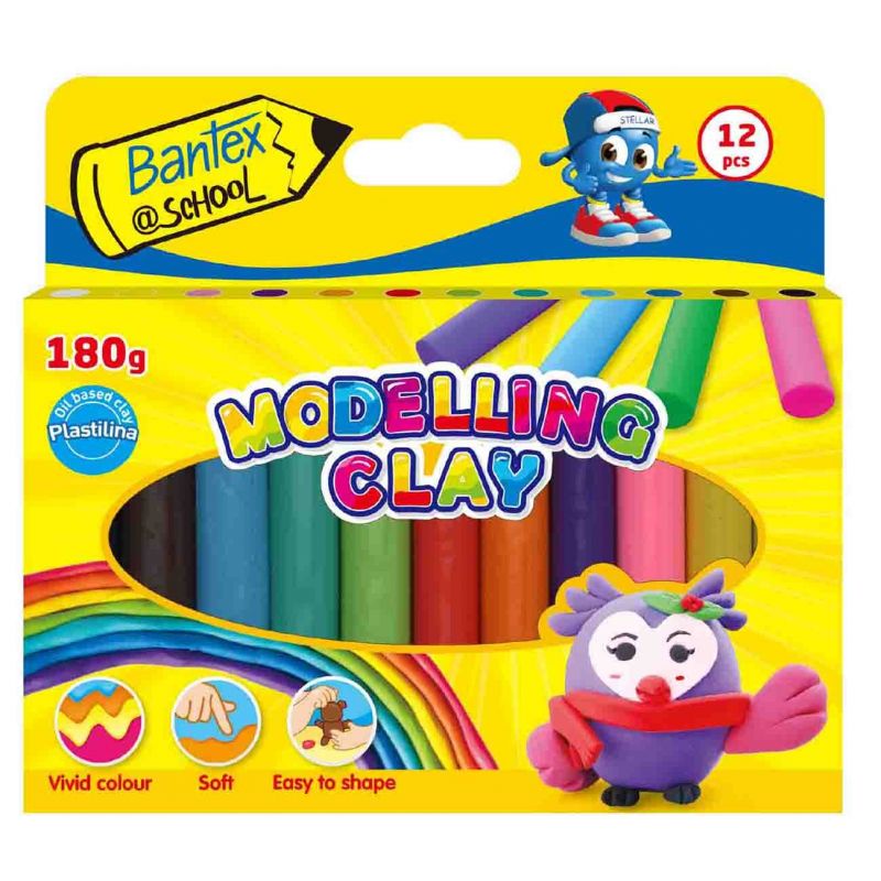 Clay　セット Modelling Clay - (180g) 12 colours in Box - BANTEX