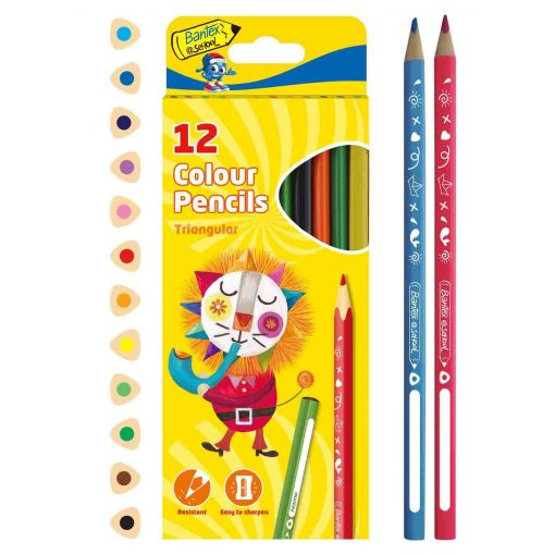 Colour Pencils - Triangular 7mm (12pc) - Bantex