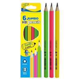 Pencils - Triangular - HB (6pc) Jumbo - Bantex