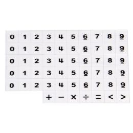 Number Tiles (0-9) - Transparent (57pc)