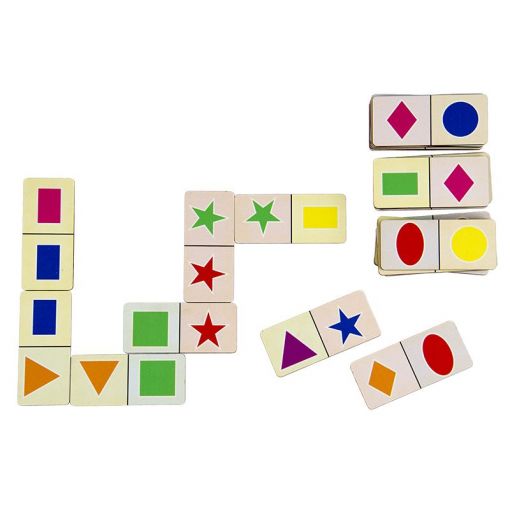 Dominoes - Shapes & Colours (28pc) - Wood