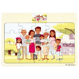 PZ Wood Frame - A4 20pc - Family African (SP)