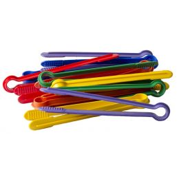 Tweezers Jumbo Plastic - 6 colours (12pc)