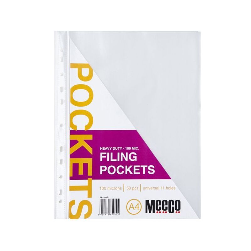 Filing Pocket - A4 (100mic) Sheet Protector (50pc)