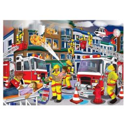 Wood Puzzle - A3 100pc - Fire Fighters