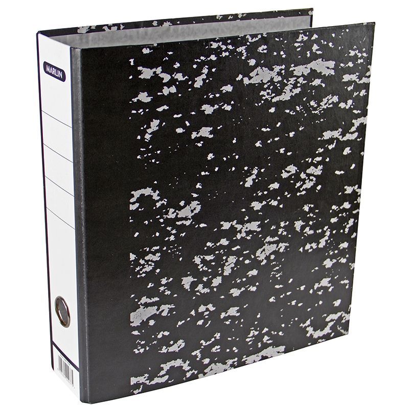 File Lever Arch - 70mm Black Mottle (metal compressor) - Marlin
