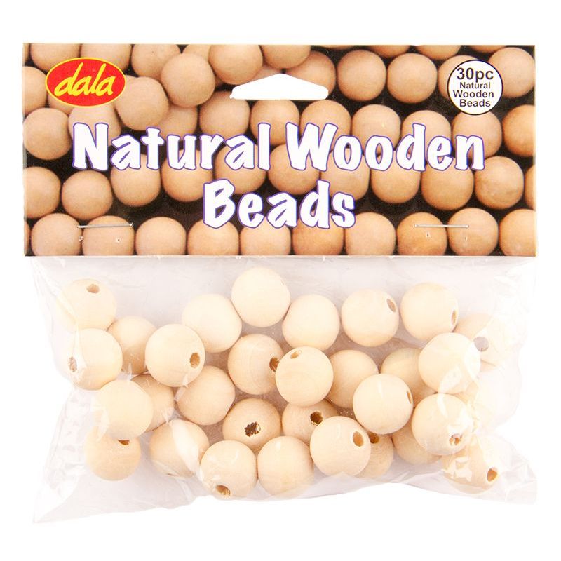 wooden beads natural 14mm craft your own satoytrade