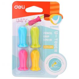 Pencil Grip - U-Grip (4pc) Assorted Colours - Deli
