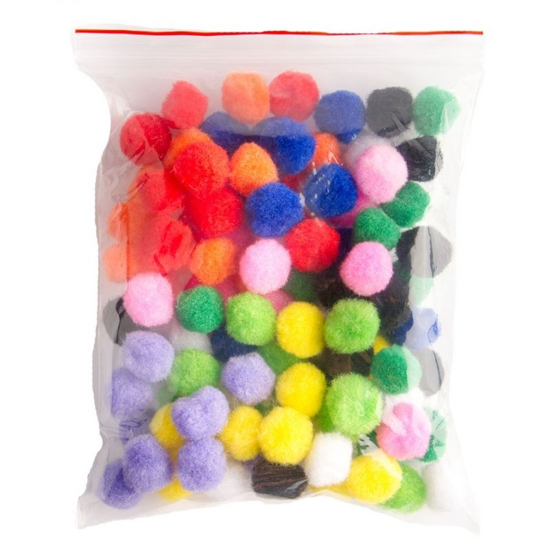 Pom Poms 20mm (100pc) Assorted Colours Mix