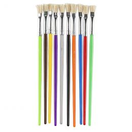 Brushes Coloured - Flat Mini 2 (10pc) 10 Colours