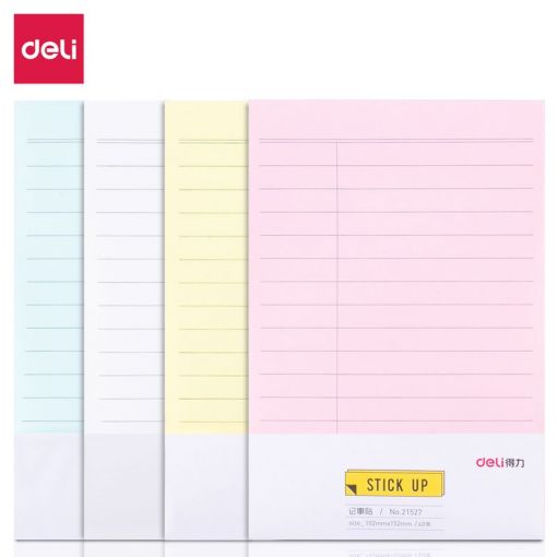 Sticky Notes 40sheets/pad 152x102mm - Assorted - Deli