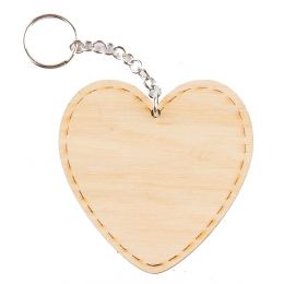 Keyring - Wooden Heart (Single)