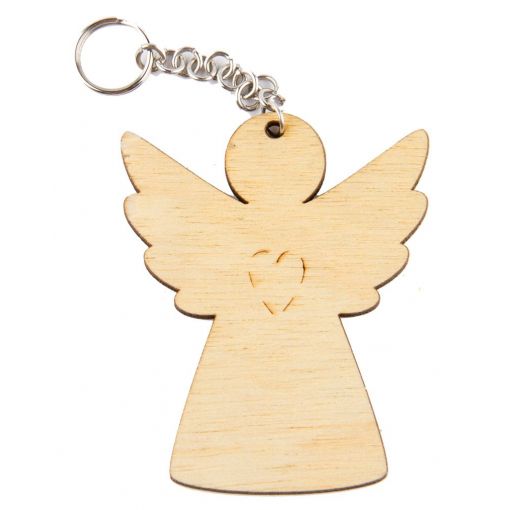 Keyring - Wooden Angel (Single)