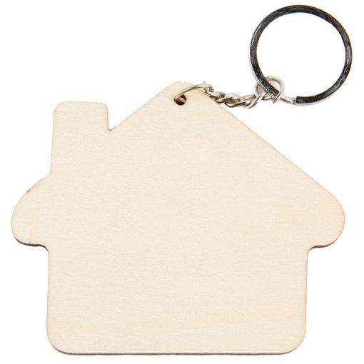 Keyring - Wooden House (Single)