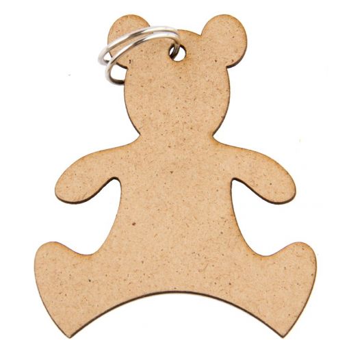 Keyring - Wooden Bear (Single)