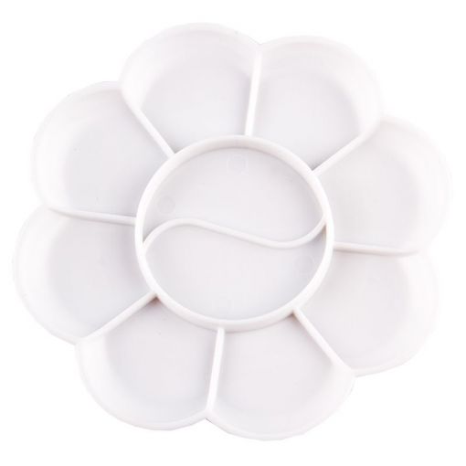 Paint Palette - 8 Well Flower Shape (14cm)