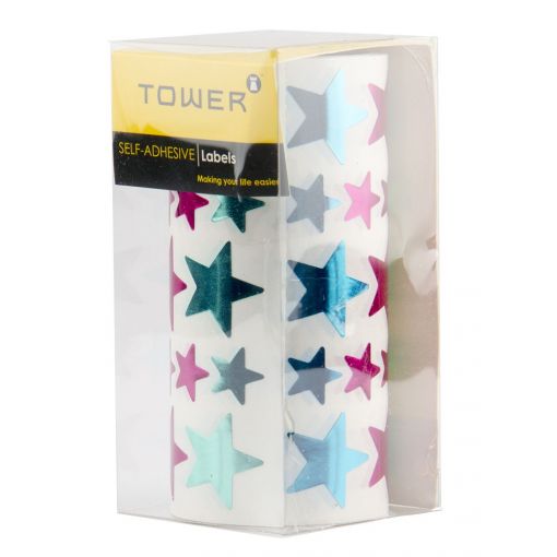 Stickers - Stars Assorted Metallic - (1075pc) Roll