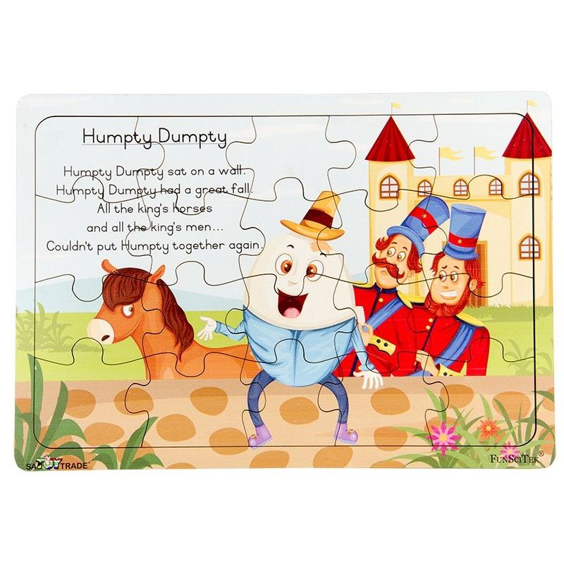 PZ Wood Frame - A4 20pc - Humpty Dumpty - Nursery Rhymes (BB)