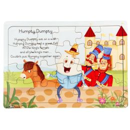 PZ Wood Frame - A4 20pc - Humpty Dumpty - Nursery Rhymes