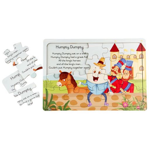 PZ Wood Frame - A4 20pc - Humpty Dumpty - Nursery Rhymes (BB)