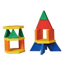 Pattern Blocks 6-shape 6-colour - Solid Plastic (250pc)