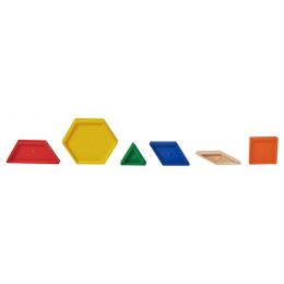 Pattern Blocks 6-shape 6-colour - 2-side Recessed  (250pc)
